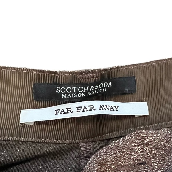 Scotch and Soda Bronze Metallic Knit Side Stripe Trousers - Size XS - Picture 12 of 12